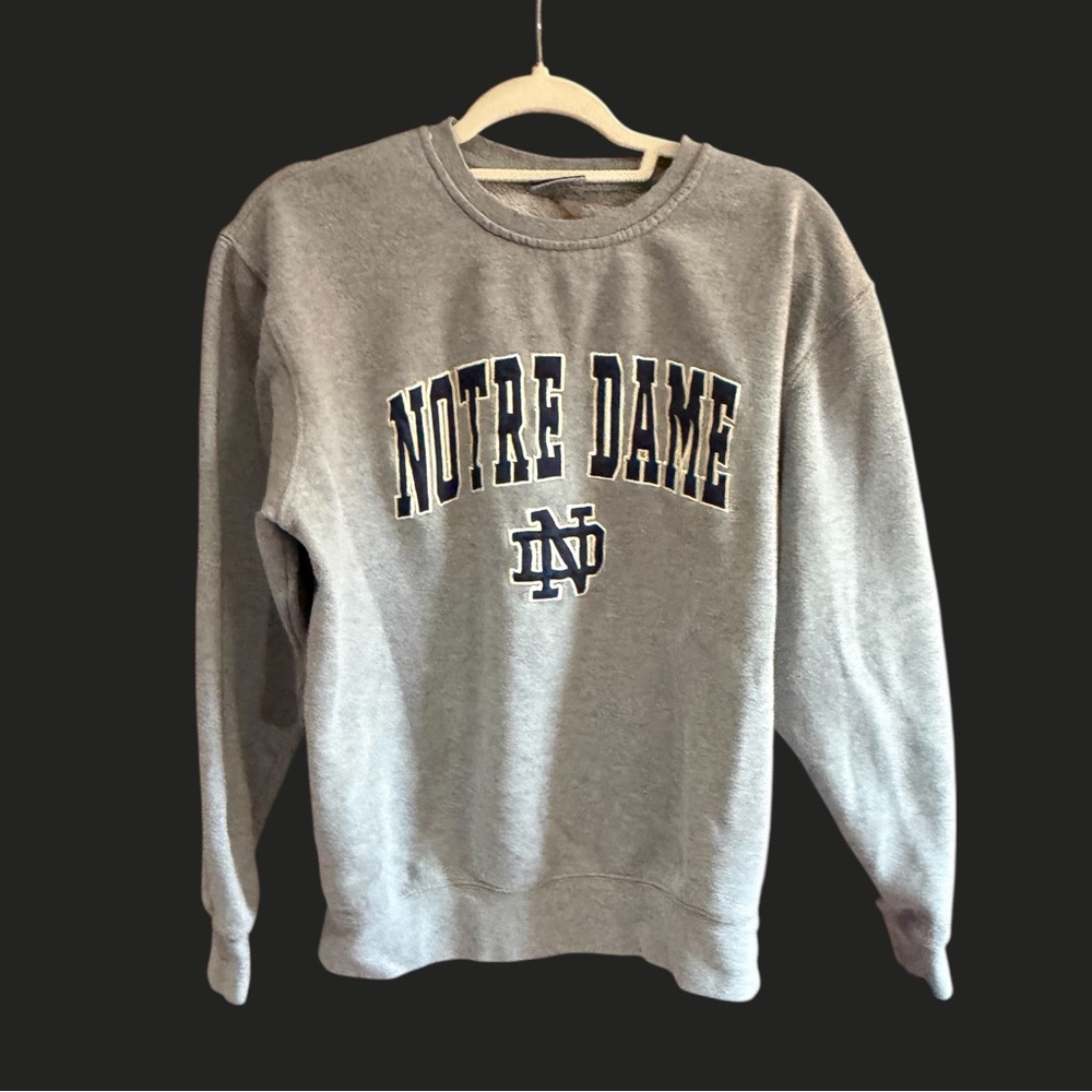 VTG STADIUM ATHLETICS NOTRE DAME Sweatshirt Crewneck‎ Y2K Gray M